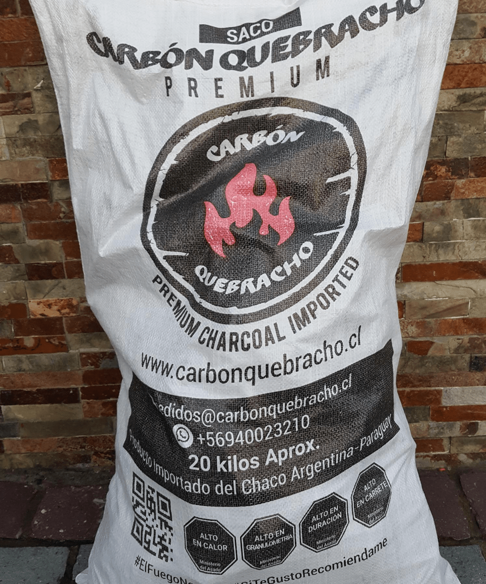 2 Sacos de Carbón Quebracho Colorado Premium + Despacho Gratis en Santiago* - Carbón Quebracho